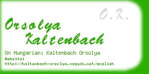 orsolya kaltenbach business card